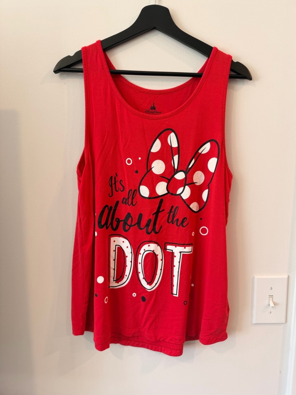 Disney Parks Women’s Red 'It's All About the Dot' Graphic Tank Top